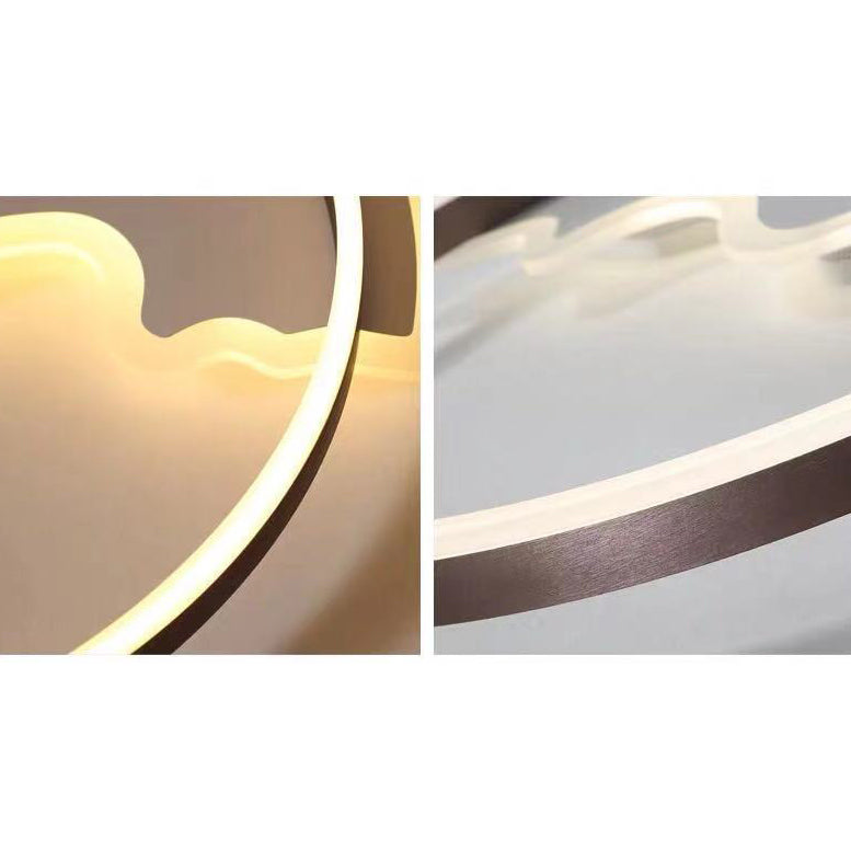 Plafonnier LED anneau avec poisson de natation Chambre bébé créatif acrylique blanc fluorescent