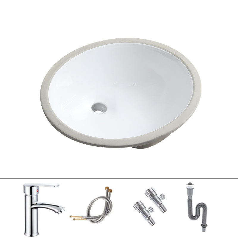 Modern Oval Wash Stand Ceramic Table Installation Bathroom Sink