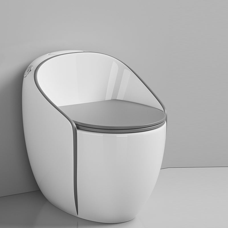 Contemporary Floor Mounted Flush Toilet Siphon Jet Toilet Bowl for Washroom