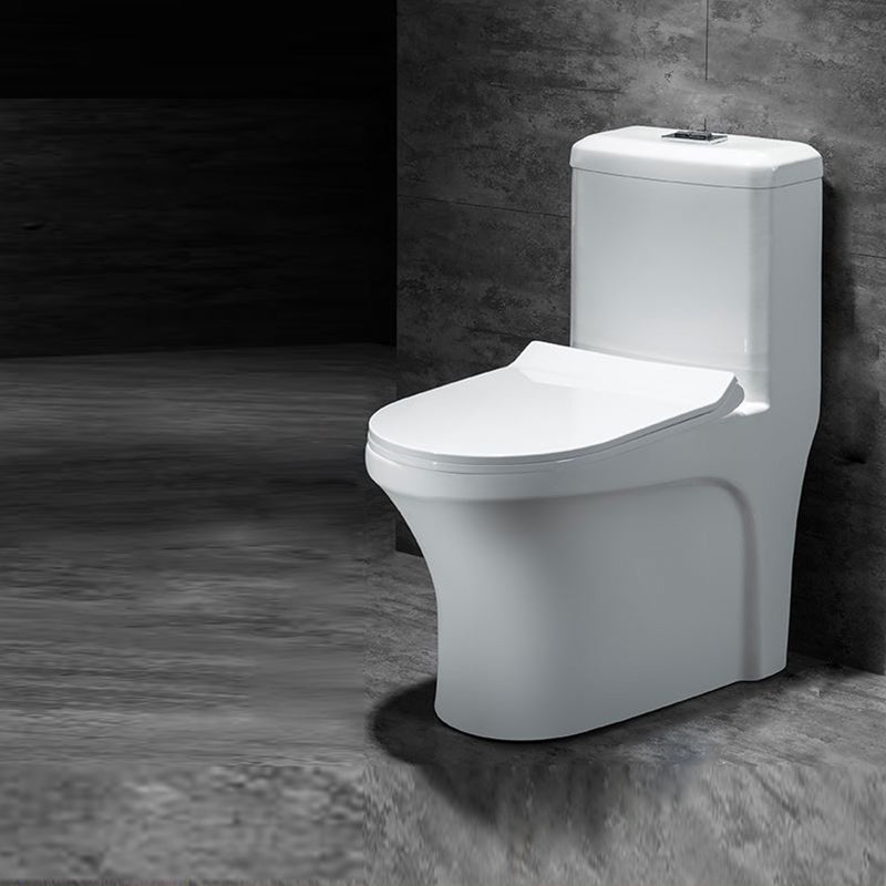 Contemporary Floor Mount Flush Toilet Spray Gun Included Toilet Bowl for Washroom