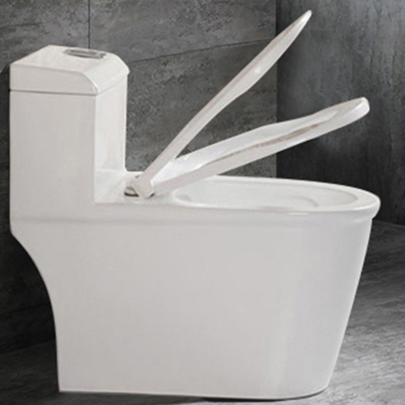 Contemporary Floor Mount Flush Toilet Spray Gun Included Toilet Bowl for Washroom