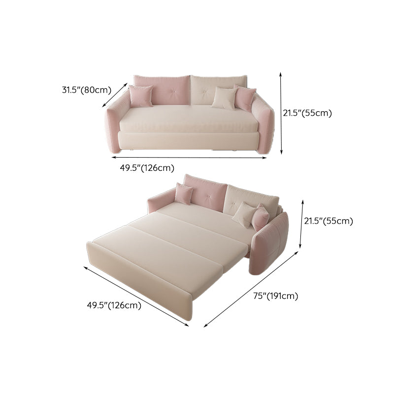 Contemporary Foldable Futon Sleeper Pink Futon Sleeper Sofa Bed