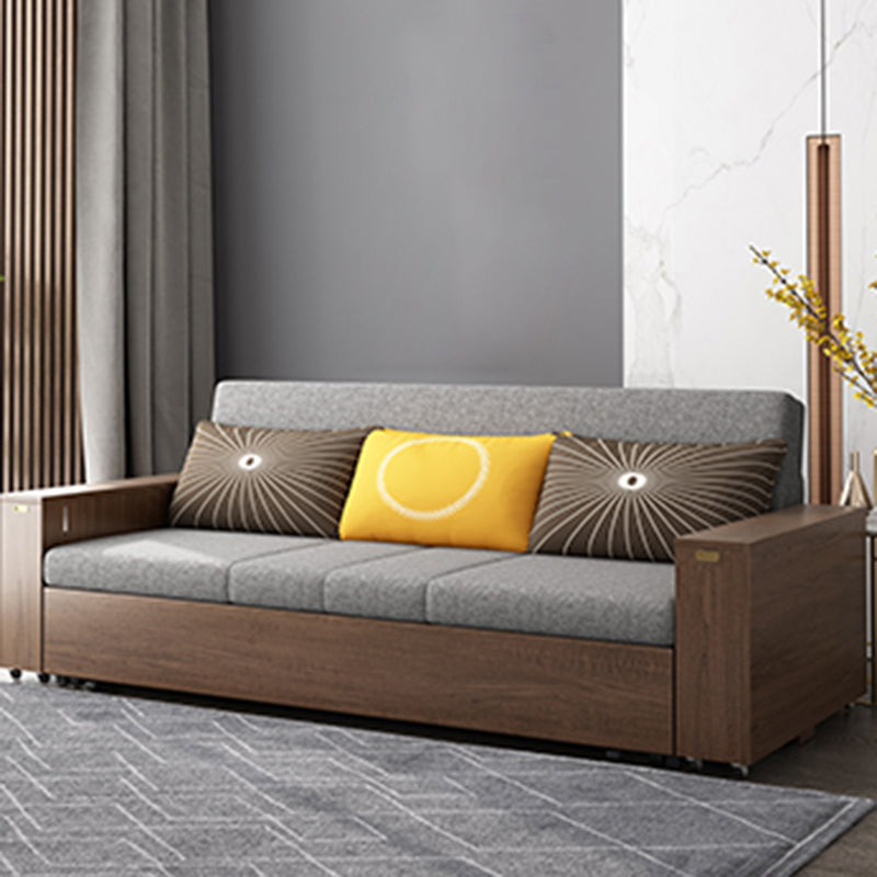 29" Wide Contemporary Sleeper Sofa Futon Gray Storage Sleeper Sofa