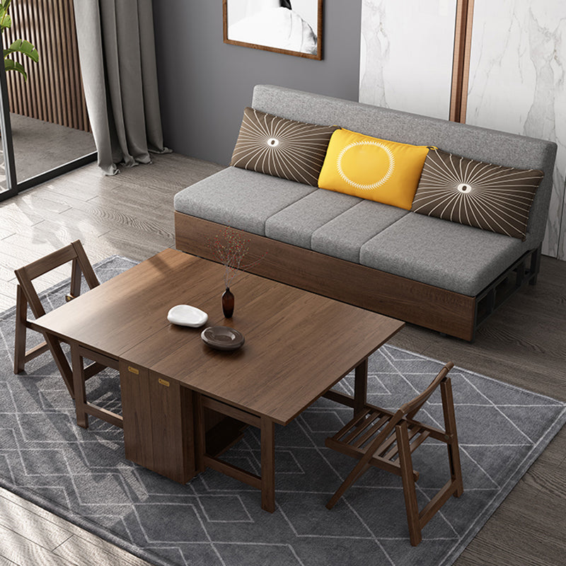 29" Wide Contemporary Sleeper Sofa Futon Gray Storage Sleeper Sofa