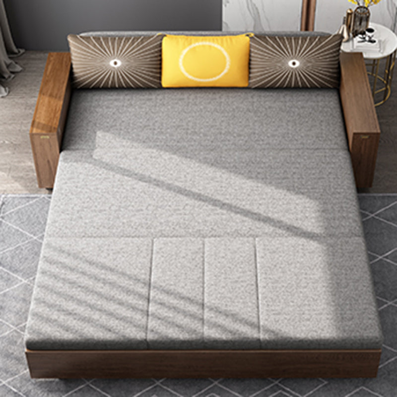 29" Wide Contemporary Sleeper Sofa Futon Gray Storage Sleeper Sofa