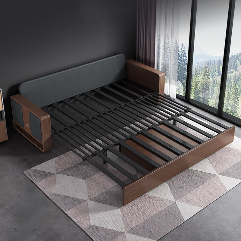 31" Wide Contemporary Sleeper Sofa Futon Gray Pillow Included Sleeper Sofa