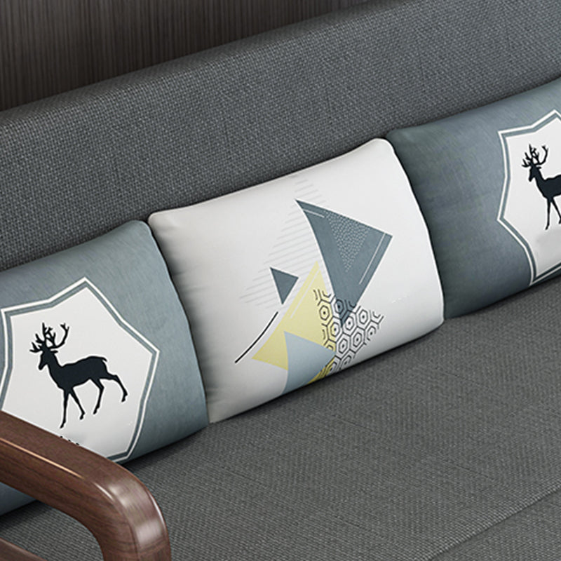 Modern Cotton Blend Sleeper Sofa Wood Frame Armless Sofa Bed