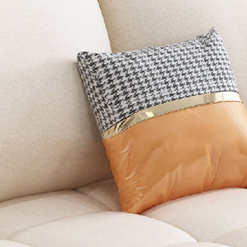 Modern Styled Metal Frame Sleeper Sofa Upholstered Square Arms Sofa Bed