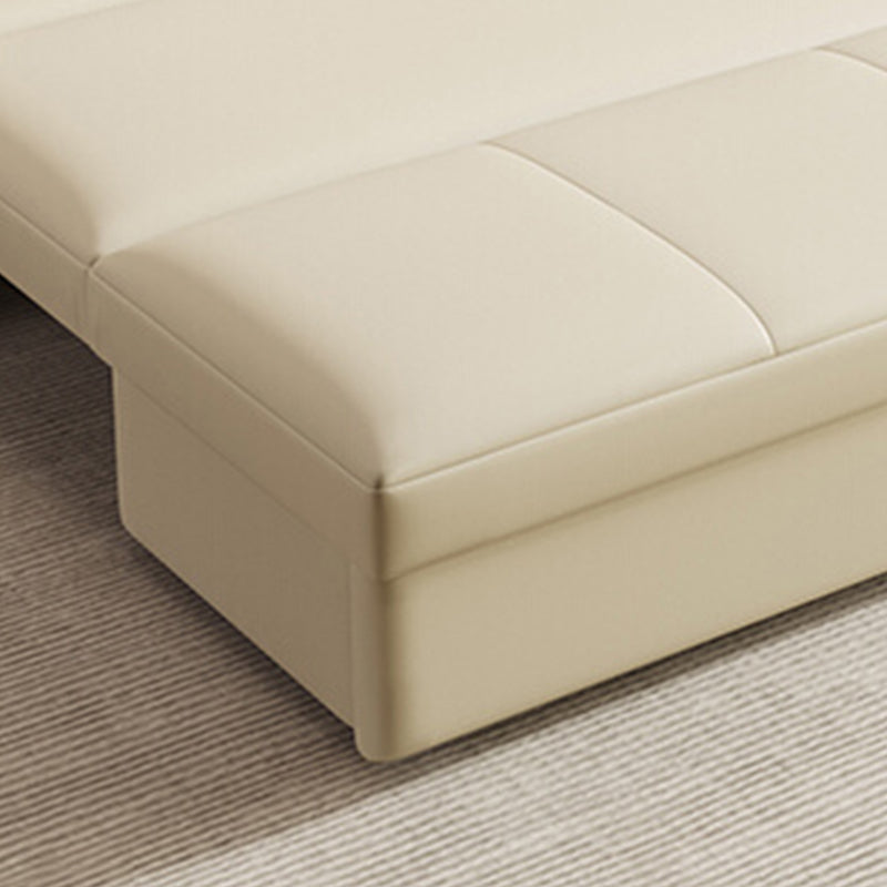 32" Wide Glam Sleeper Sofa Leather Pillow Included Sleeper Sofa