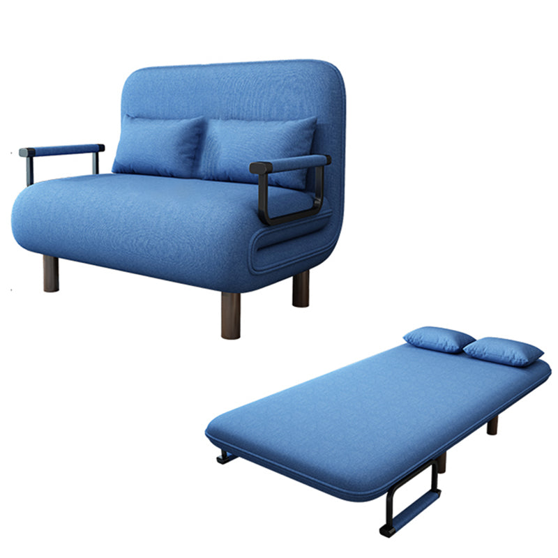 Scandinavian Futon Sleeper Sofa Bed Fabric Convertible Sofas for Bedroom