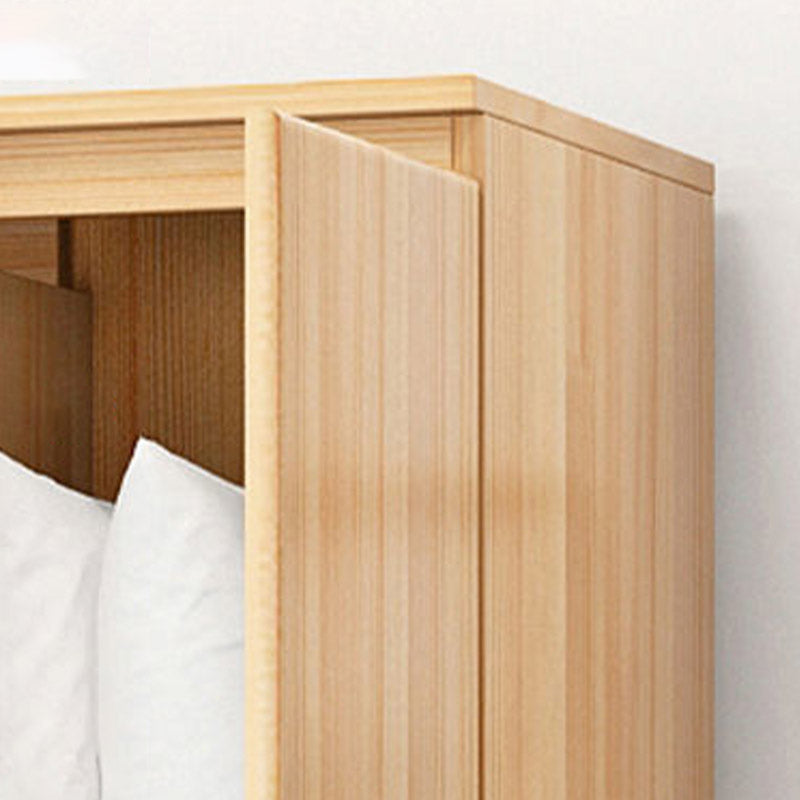 Contemporary Style Wardrobe Armoire Wood Combination Armoire with Doors