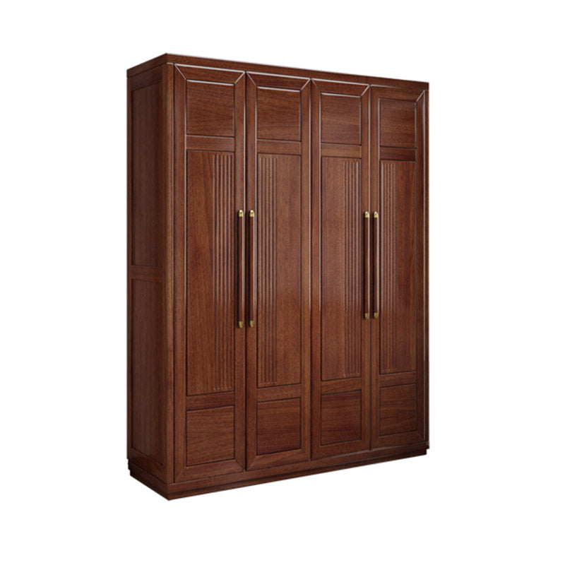 Contemporary Style Wardrobe Armoire Wood Wardrobe Closet with Doors and Drawer