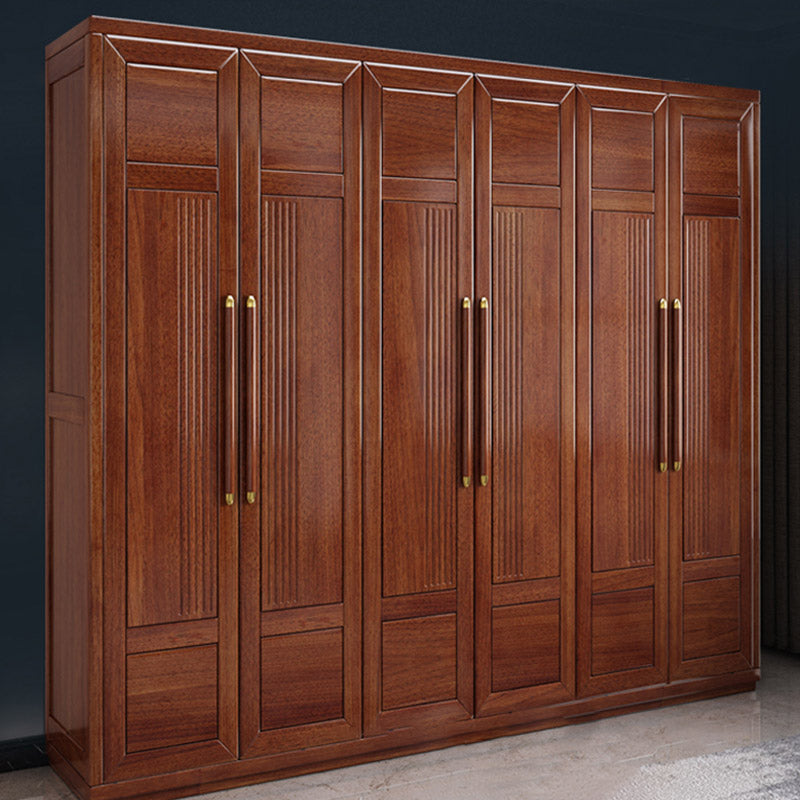 Contemporary Style Wardrobe Armoire Wood Wardrobe Closet with Doors and Drawer
