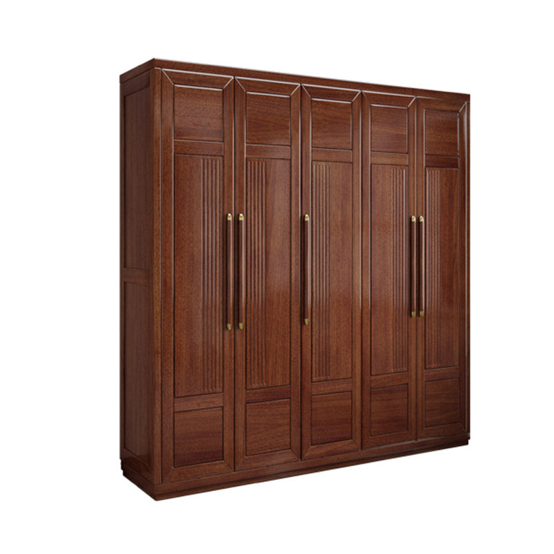 Contemporary Style Wardrobe Armoire Wood Wardrobe Closet with Doors and Drawer