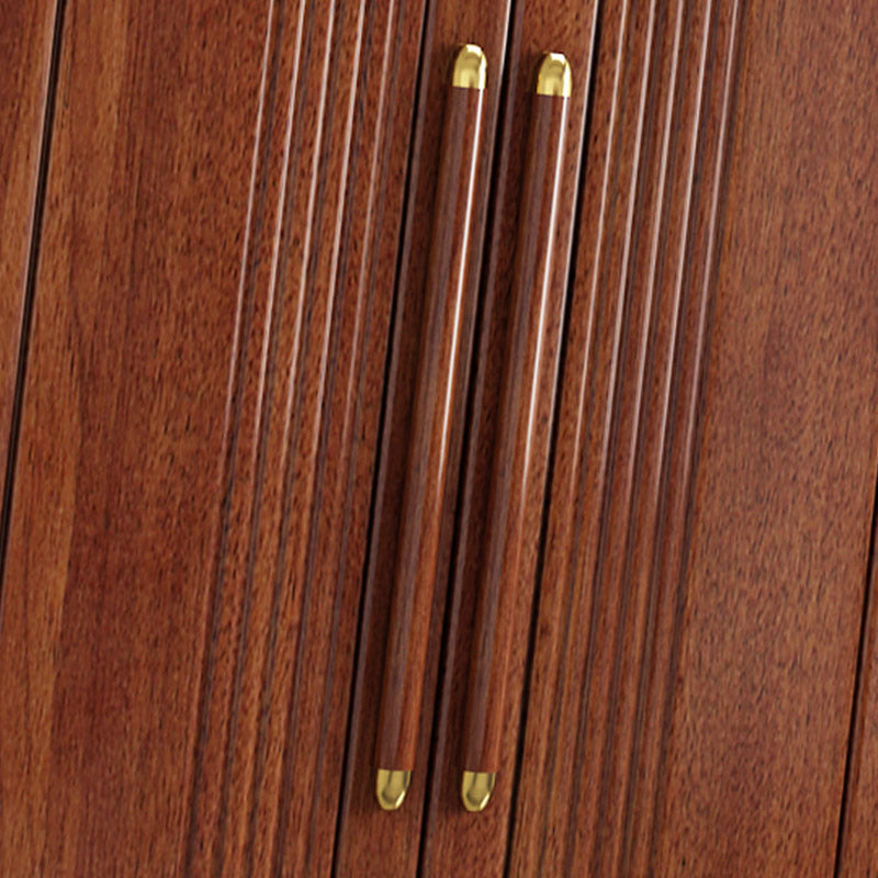 Contemporary Style Wardrobe Armoire Wood Wardrobe Closet with Doors and Drawer