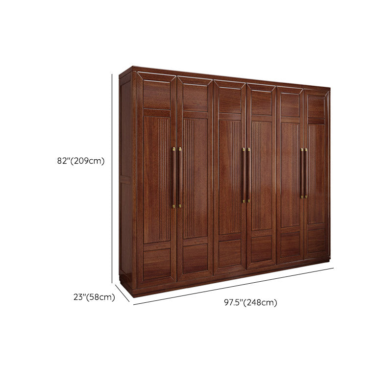 Contemporary Style Wardrobe Armoire Wood Wardrobe Closet with Doors and Drawer