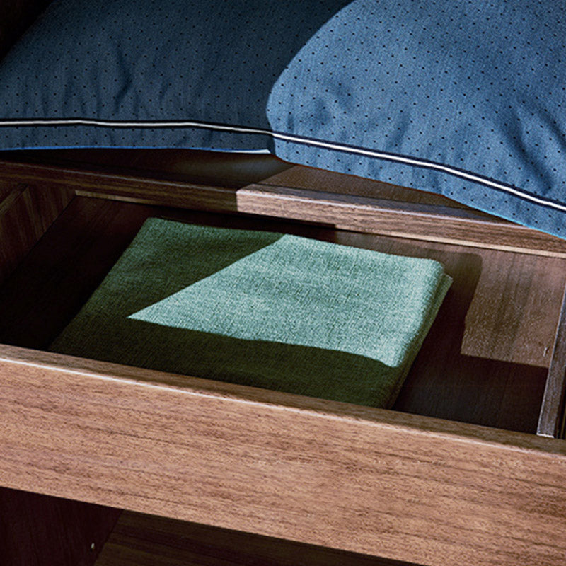 Contemporary Style Wardrobe Armoire Solid Wood Wardrobe Closet with Doors and Drawer