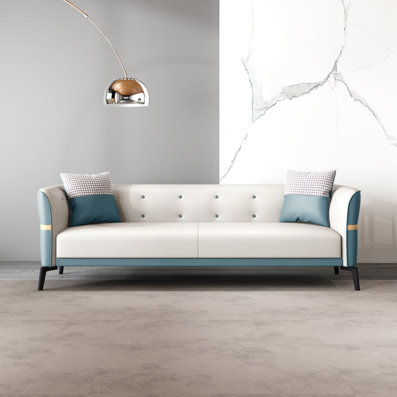 Modern Square Arm Standard Sofa Metal Legs Settee for Living Room