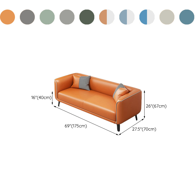 Modern Square Arm Standard Sofa Metal Legs Settee for Living Room