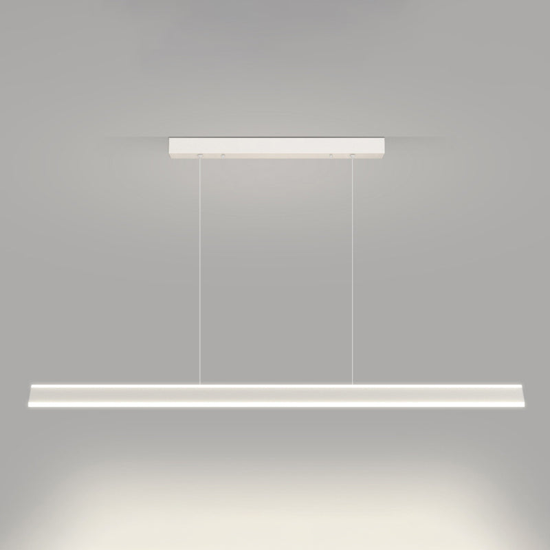 LED Modern Metal Pendant Lamp Linear Shape Island Light with Acrylic Shade for Living Room