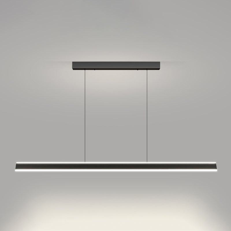 LED Modern Metal Pendant Lamp Linear Shape Island Light with Acrylic Shade for Living Room