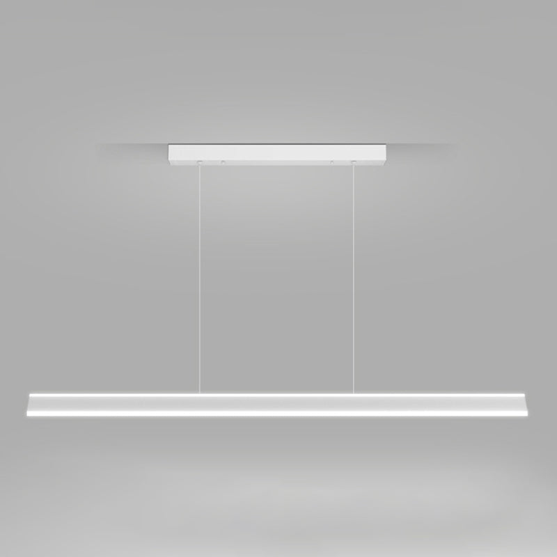 LED Modern Metal Pendant Lamp Linear Shape Island Light with Acrylic Shade for Living Room