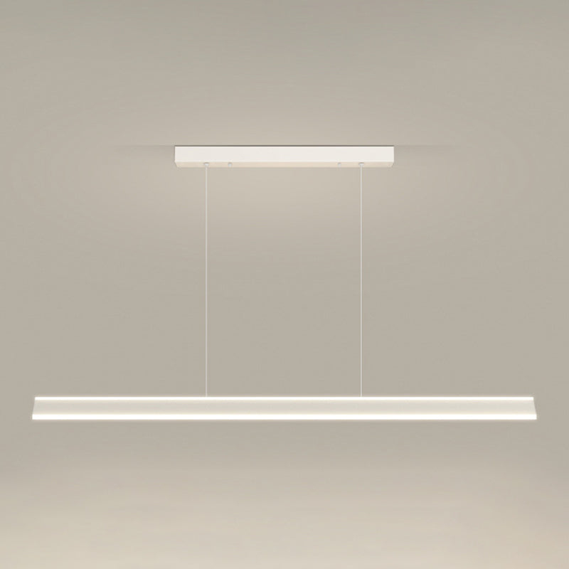 LED Modern Metal Pendant Lamp Linear Shape Island Light with Acrylic Shade for Living Room