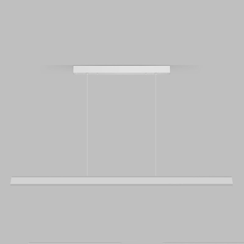 LED Modern Metal Pendant Lamp Linear Shape Island Light with Acrylic Shade for Living Room