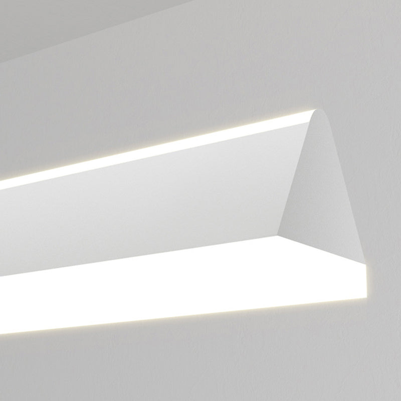 LED Modern Metal Pendant Lamp Linear Shape Island Light with Acrylic Shade for Living Room