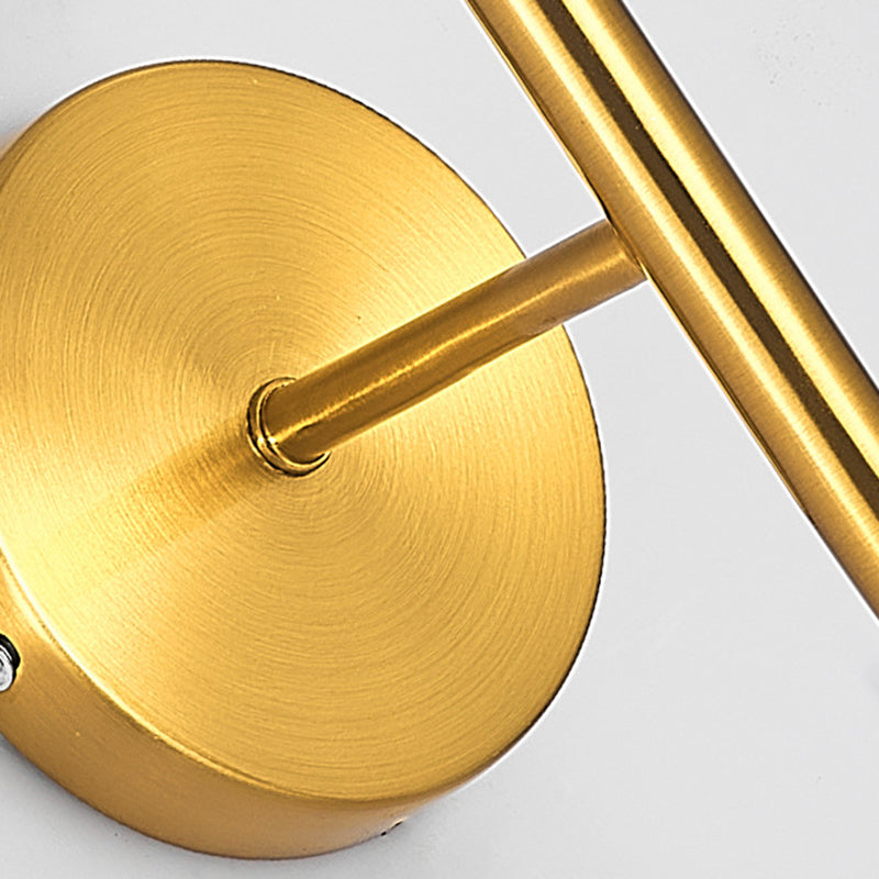 Modernism Wall Sconce Spherical Glass Wall Light Fixture in Gold for Bedroom