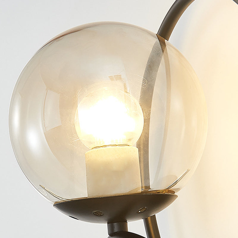 Modernism Wall Sconce Spherical Glass Wall Light Fixture for Bedroom