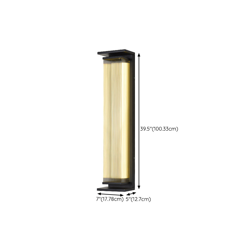 Metal Rectangle Wall Mount Lamp Simple 1 Light Wall Mounted Light Fixture