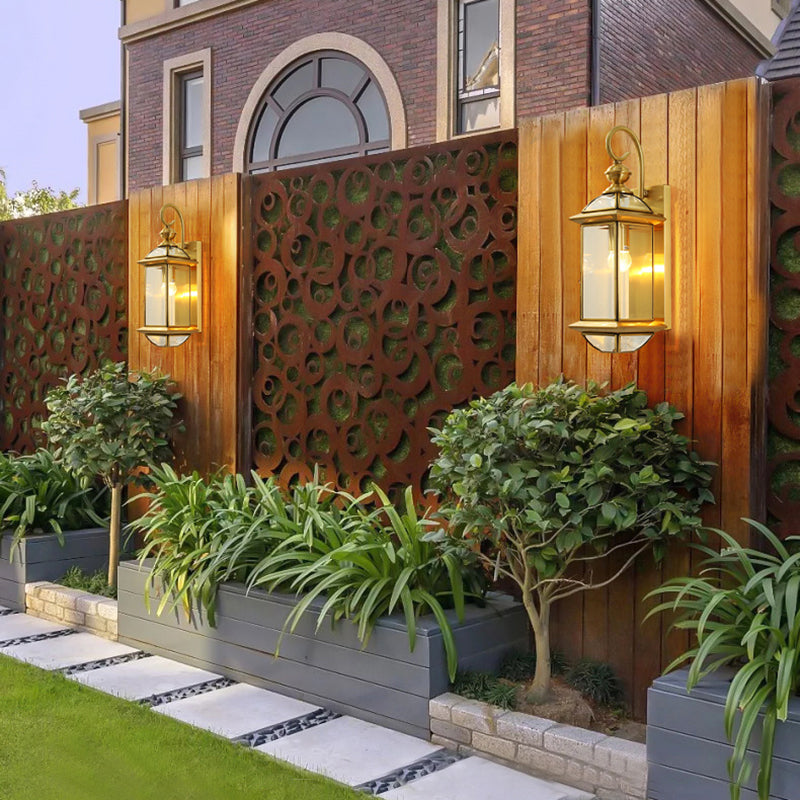 1 Light Geometric Flush Mount Contemporary Metal Wall Light Sconces