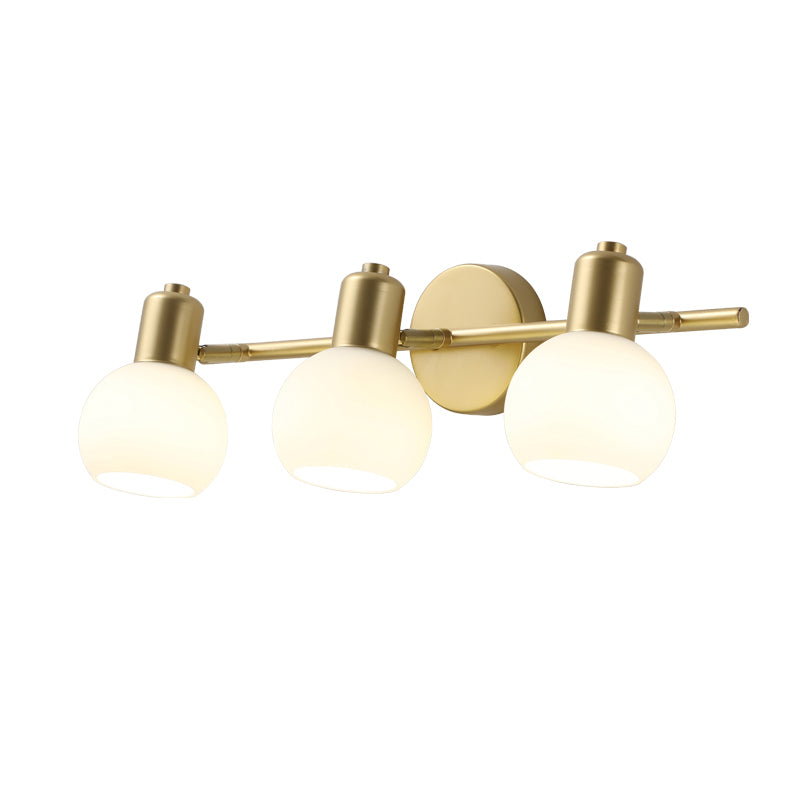 1 / 2 / 3 - Light Wall Sconce Adjustable Iron & Glass Post Modern Wall Lighting in Gold