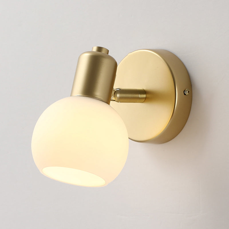 1 / 2 / 3 - Light Wall Sconce Adjustable Iron & Glass Post Modern Wall Lighting in Gold