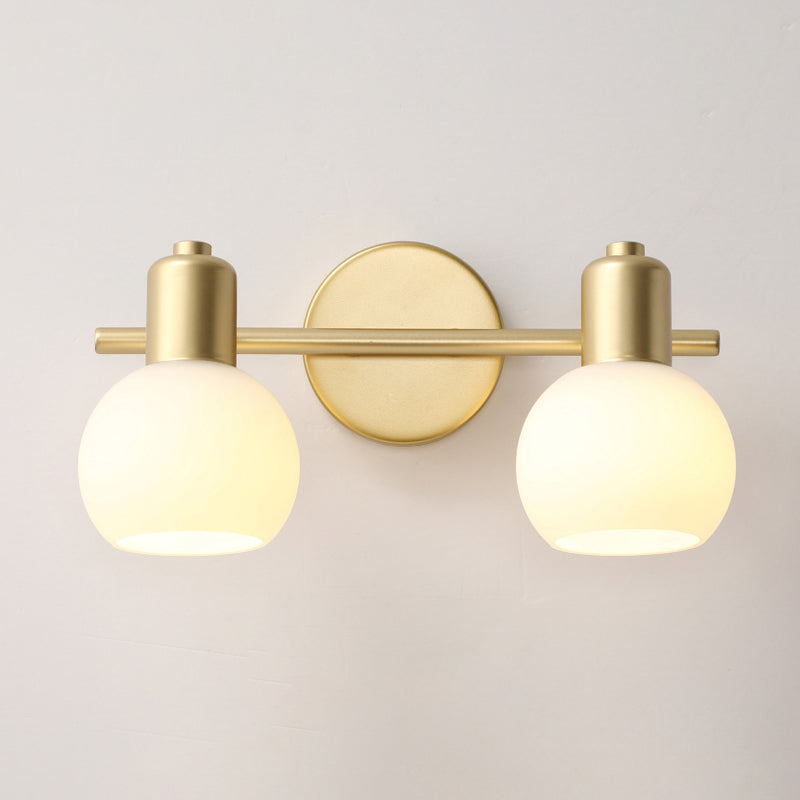 1 / 2 / 3 - Light Wall Sconce Adjustable Iron & Glass Post Modern Wall Lighting in Gold