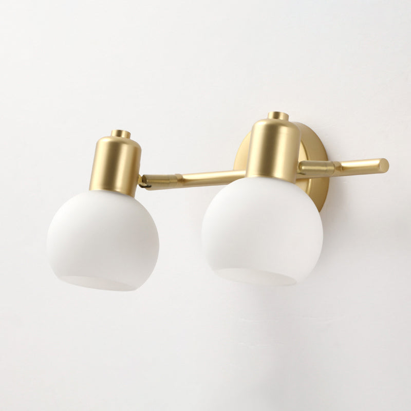 1 / 2 / 3 - Light Wall Sconce Adjustable Iron & Glass Post Modern Wall Lighting in Gold