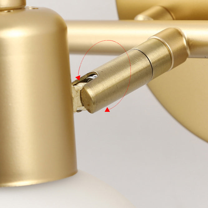 1 / 2 / 3 - Light Wall Sconce Adjustable Iron & Glass Post Modern Wall Lighting in Gold