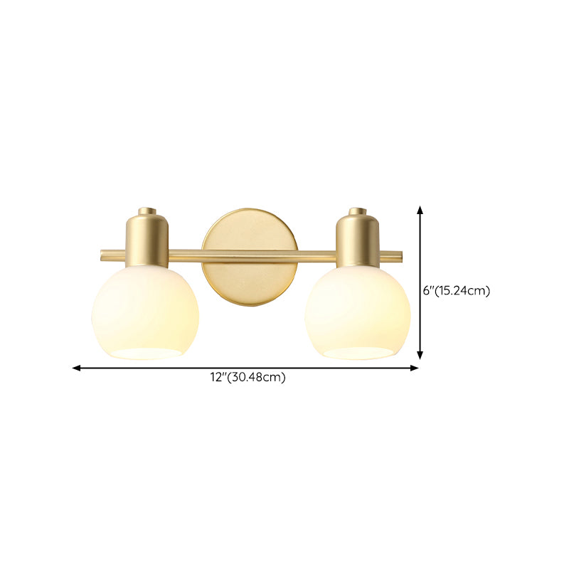 1 / 2 / 3 - Light Wall Sconce Adjustable Iron & Glass Post Modern Wall Lighting in Gold