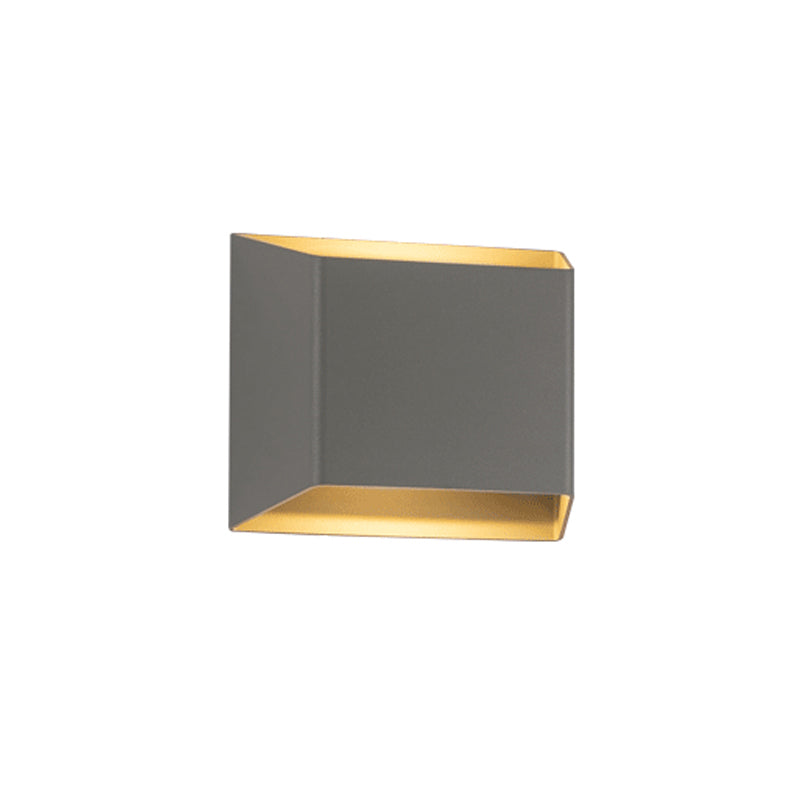 Grey Aluminum LED 1 - Light Wall Fixture Square Wall Mounted Lighting