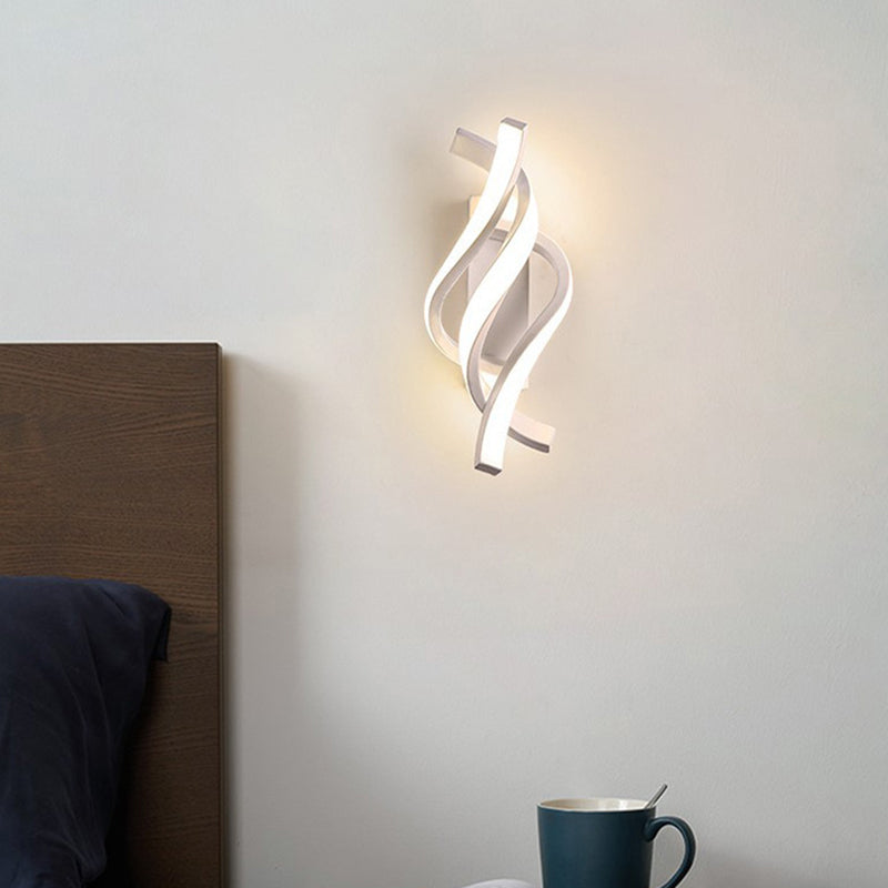 Modern Black / White Bathroom Vanity Light LED Metal Bath Bar