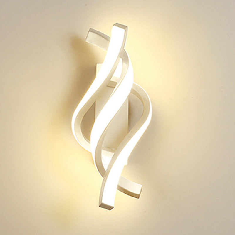 Modern Black / White Bathroom Vanity Light LED Metal Bath Bar