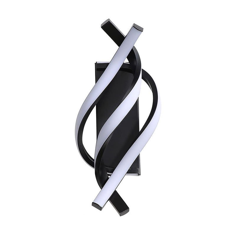 Modern Black / White Bathroom Vanity Light LED Metal Bath Bar