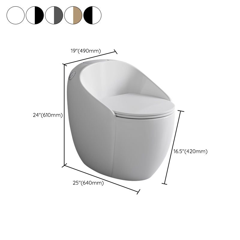 Modern Toilet Bowl All In One Floor Mounted Porcelain Flush Toilet