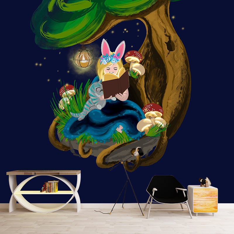 Cartoon Characters Wallpaper Mildew Resistant Sleeping Room Wall Mural
