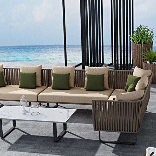 Tropical with Cushions Patio Sofa Water Resistant Outdoor Patio Sofa