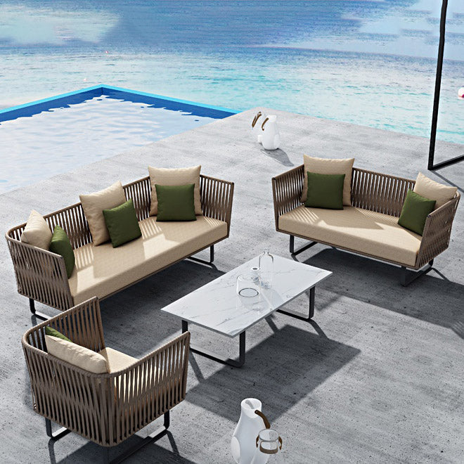 Tropical with Cushions Patio Sofa Water Resistant Outdoor Patio Sofa