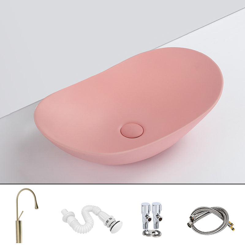 Contemporary Vessel Bathroom Sink Porcelain Vessel Lavatory Sink