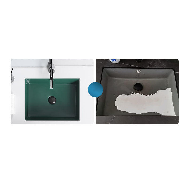 Porcelain Bathroom Sink Round Vessel Lavatory Sink with Pop-Up Drain
