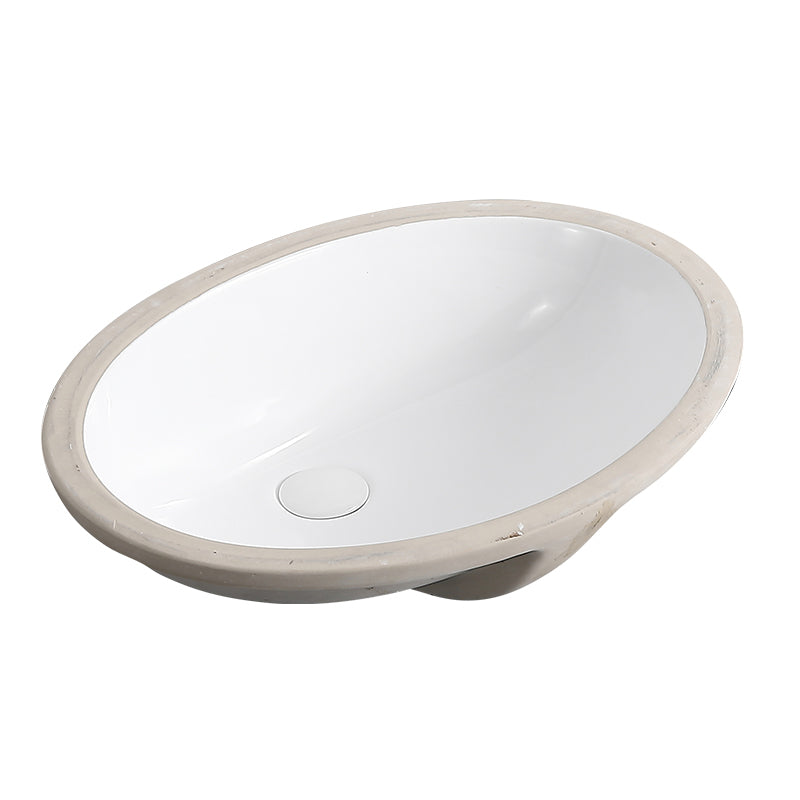 Modern Bathroom Sink Pop-Up Drain Overflow Hole Vessel Sink with Faucet